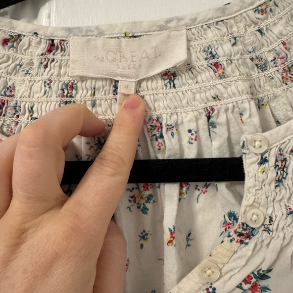 THE GREAT. White Floral Blouse - Picture 2 of 2